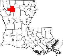 State map highlighting Bienville Parish