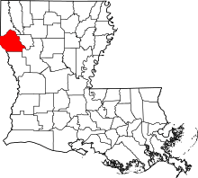 State map highlighting DeSoto Parish