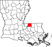 State map highlighting East Feliciana Parish