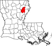 State map highlighting Franklin Parish