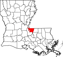 State map highlighting West Feliciana Parish