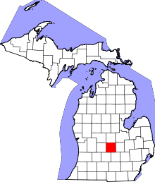 State map highlighting Clinton County