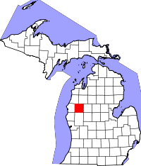 State map highlighting Lake County