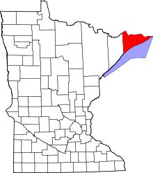 State map highlighting Cook County