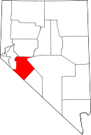 State map highlighting Mineral County