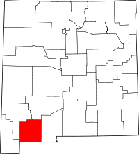 State map highlighting Luna County