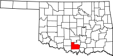 Map of Oklahoma highlighting Carter County