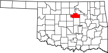 Map of Oklahoma highlighting Payne County