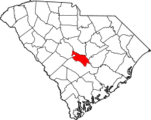 Map of South Carolina highlighting Calhoun County