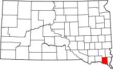 State map highlighting Clay County