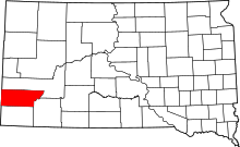 State map highlighting Custer County