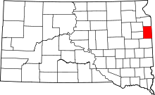 State map highlighting Deuel County