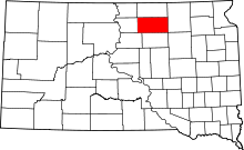 State map highlighting Edmunds County