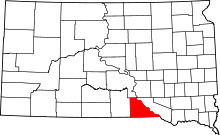 State map highlighting Gregory County