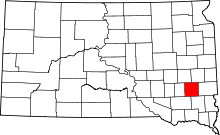 State map highlighting McCook County