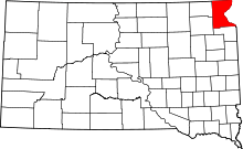 State map highlighting Roberts County