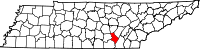 State map highlighting Sequatchie County