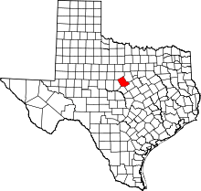 State map highlighting Comanche County