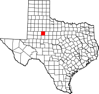 State map highlighting Scurry County