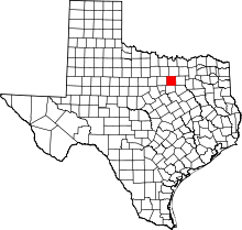 Map of Texas highlighting Tarrant County