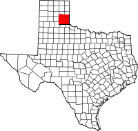 Map of Texas highlighting Wegefarth County