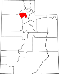 State map highlighting Davis County