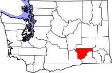 State map highlighting Franklin County