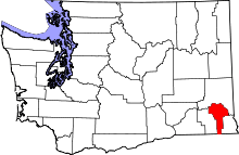 State map highlighting Garfield County