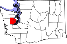 State map highlighting Mason County