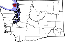 State map highlighting San Juan County