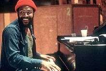 Singer Marvin Gaye at a piano in the 1970s.