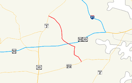 A map of central Anne Arundel County, Maryland showing major roads.  Maryland Route 424 runs from Davidsonville to Crofton.