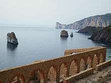 Stone coastal ruins