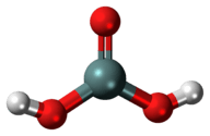 Ball-and-stick model of the metasilicic acid molecule