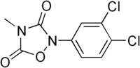 Skeletal formula of methazole