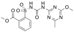 Skeletal formula of metsulfuron-methyl