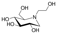 Structural diagram of miglitol