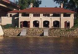 Minnesota Boat Club Boathouse on Raspberry Island