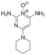 A space filling model of the molecule.