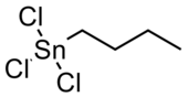 Skeletal formula of butyltin trichloride