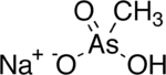 Skeletal formula of monosodium methyl arsenate