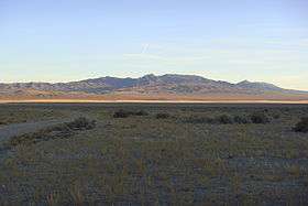 A photo of the Mountain Home Range at sunset viewed from the northwest