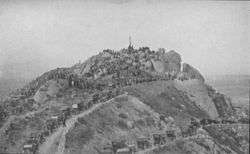 Old black and white photo of the mountain