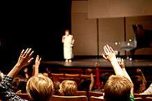 Schoolchildren participate in the Gina Bachauer International Piano Foundation's Music-in-Our-Schools program