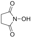 Skeletal formula of N-hydroxysuccinimide