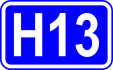 Highway H13 shield}}