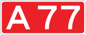 A77 motorway shield}}