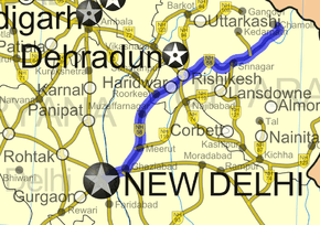  NH-58 passing through Muzaffarnagar