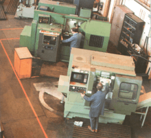 CNC machine tools in Manufacturing Services Workshop during NEL's 40th Anniversary Open Days 1988.