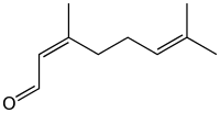 Skeletal formula of neral